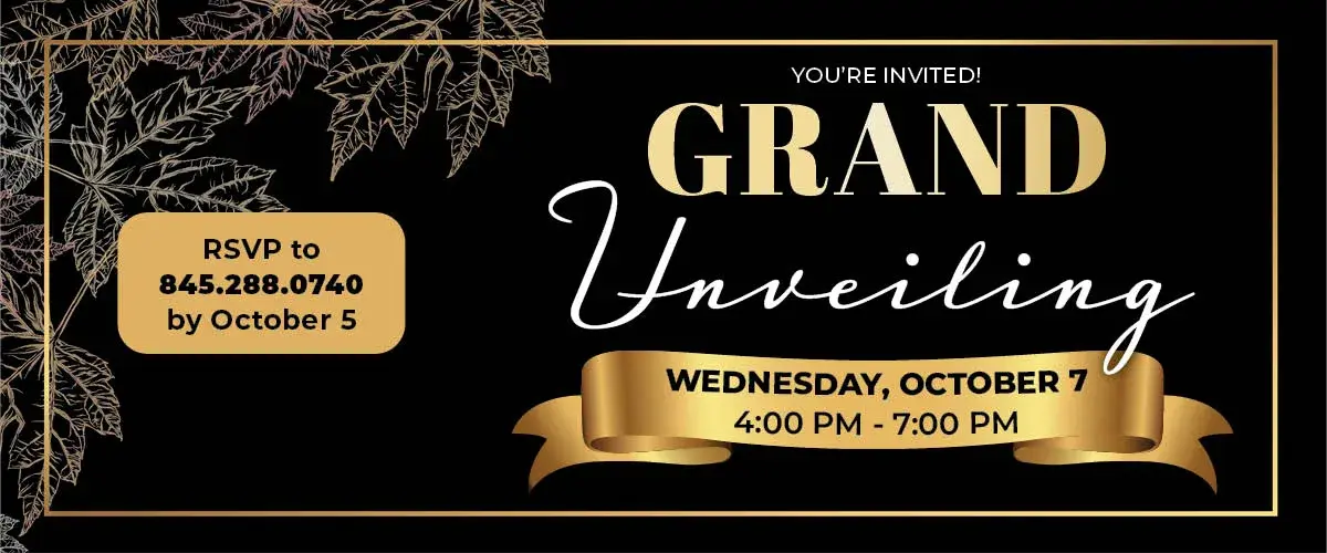 You're Invited to Our Grand Unveiling October 7 - RSVP TODAY!